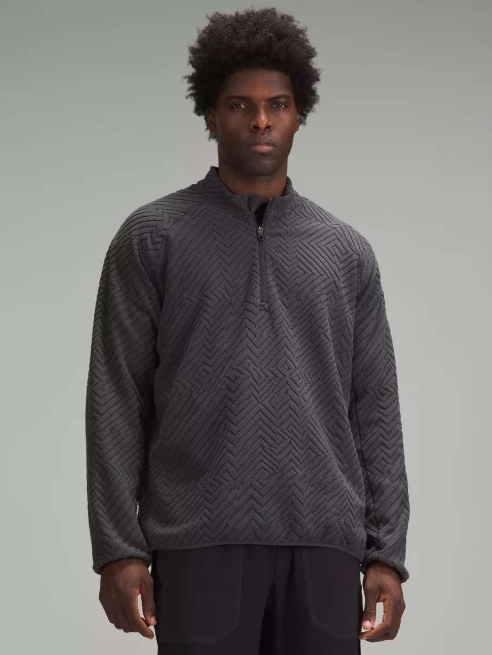 Lululemon Textured Fleece Hiking Half Zip Size L EUC